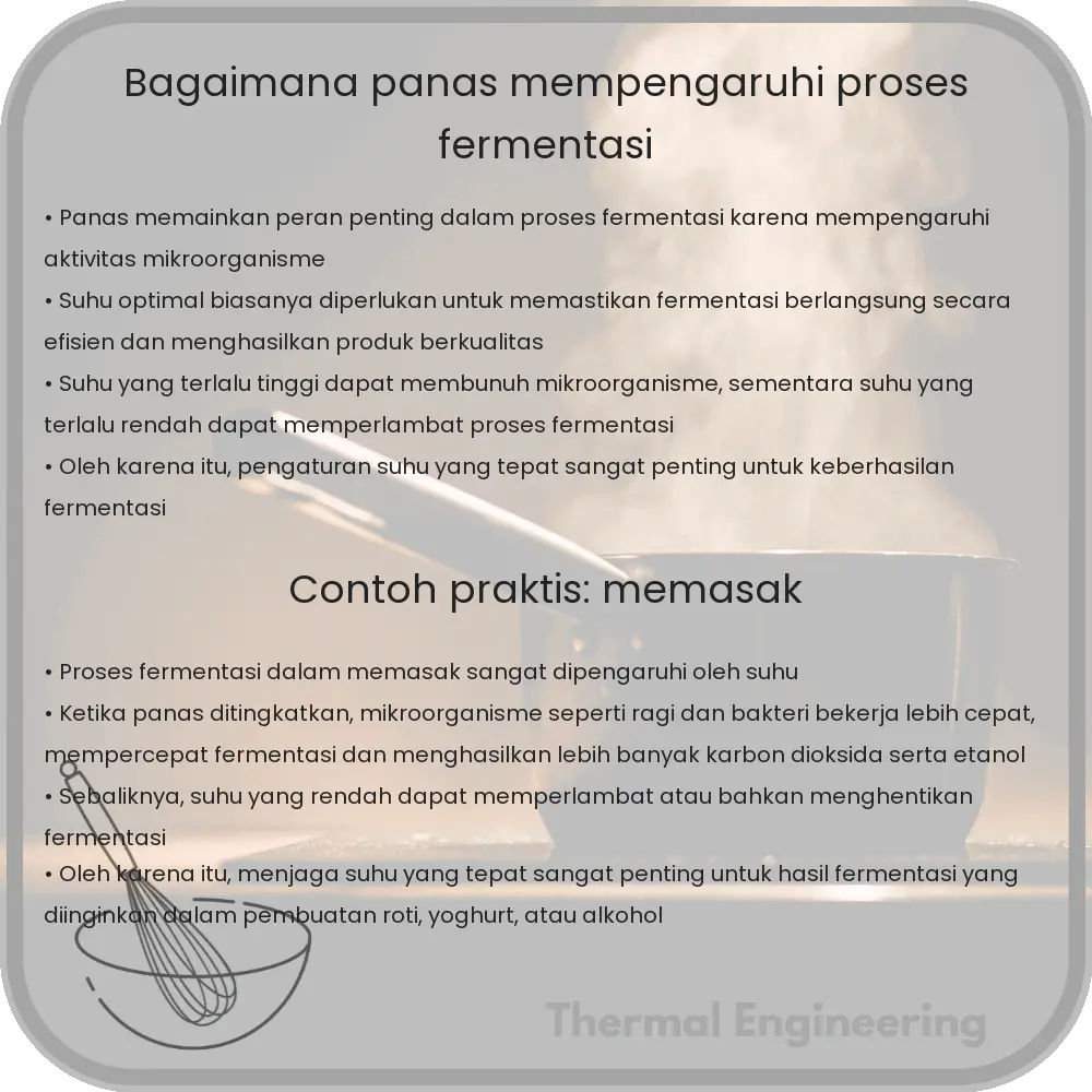 Bagaimana Panas Mempengaruhi Proses Fermentasi