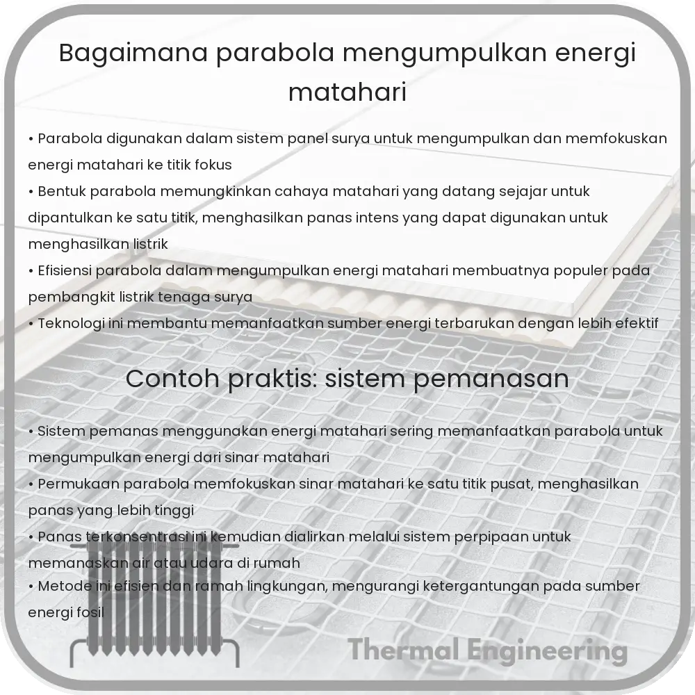 Bagaimana Parabola Mengumpulkan Energi Matahari