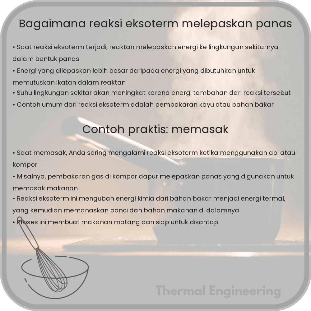 Bagaimana Reaksi Eksoterm Melepaskan Panas