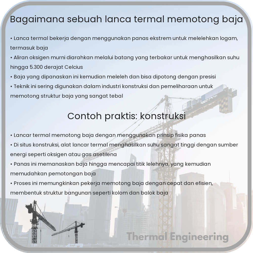 Bagaimana Sebuah Lanca Termal Memotong Baja