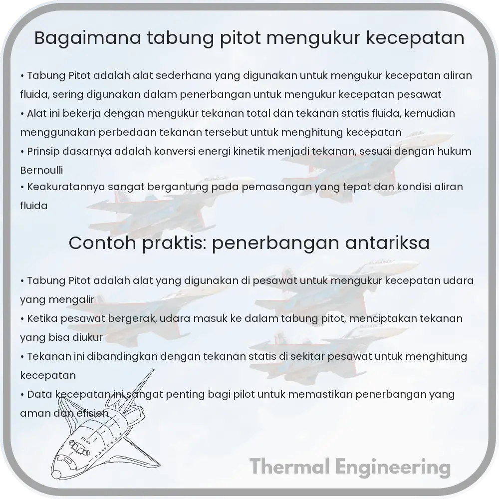 Bagaimana Tabung Pitot Mengukur Kecepatan