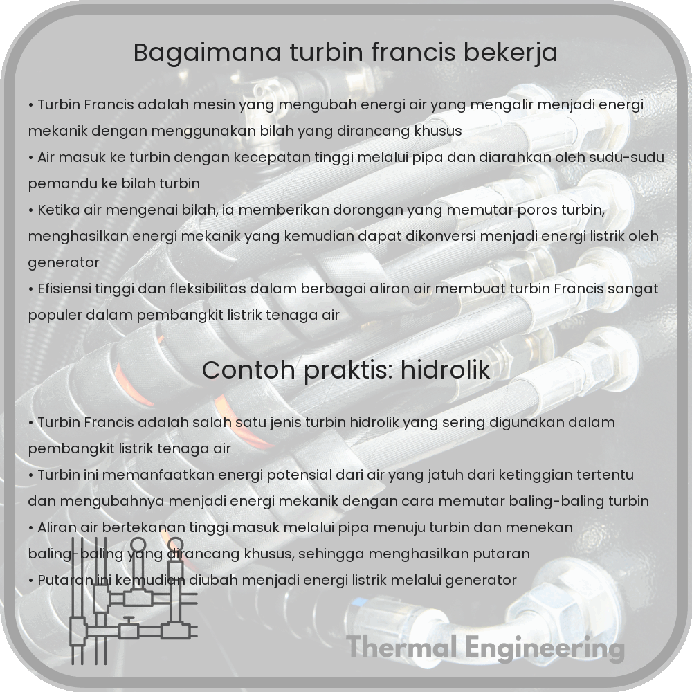 Bagaimana Turbin Francis Bekerja