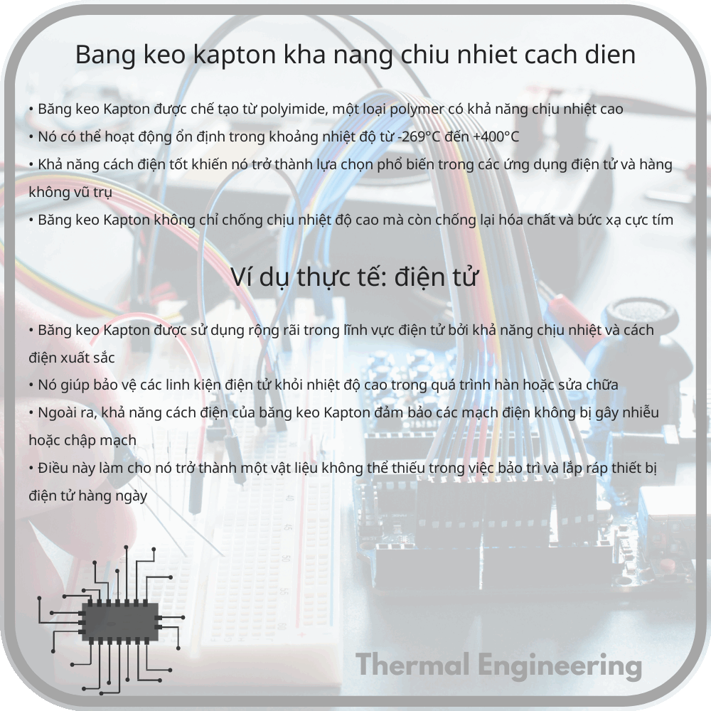 Băng Keo Kapton | Khả Năng Chịu Nhiệt, Cách Điện