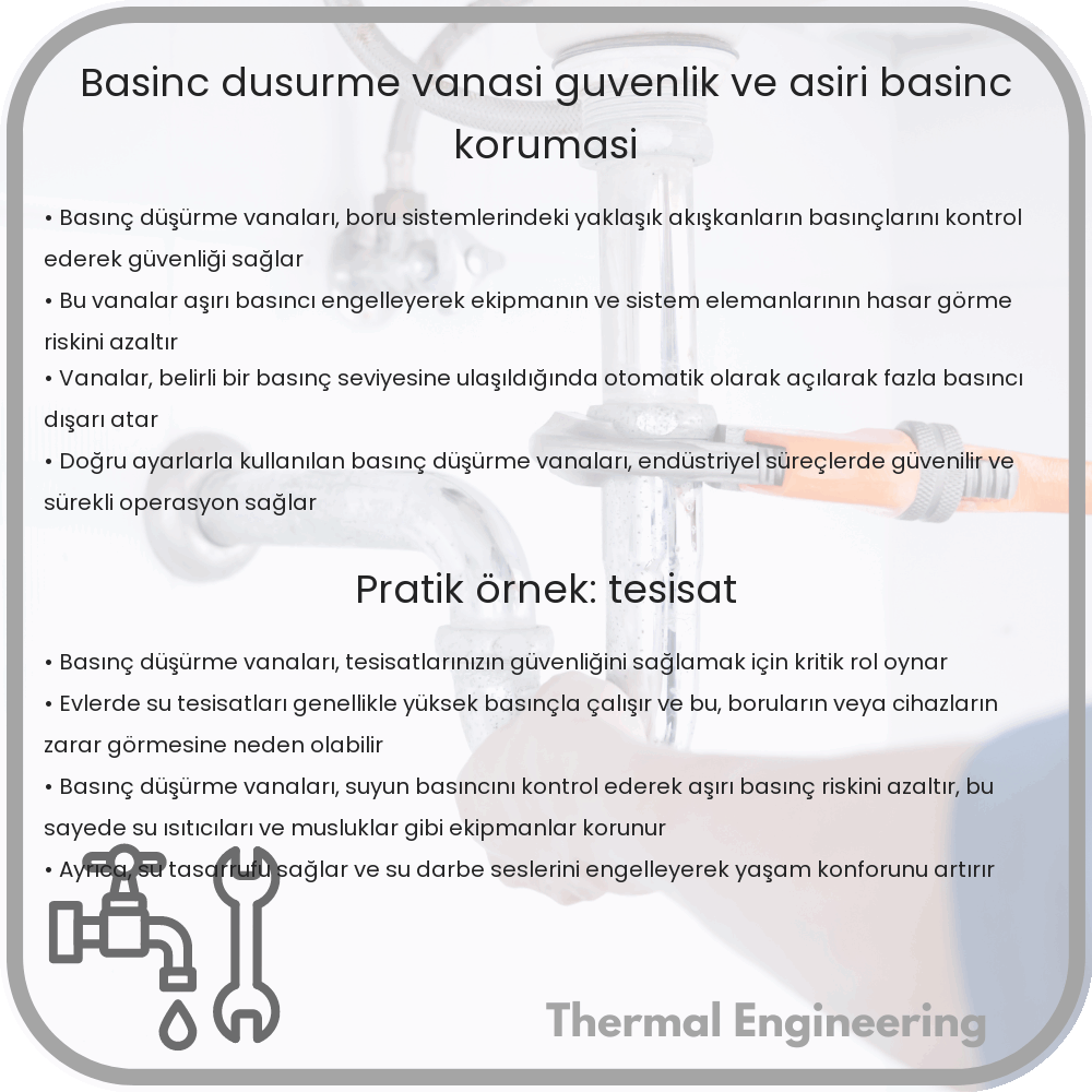 Basınç Düşürme Vanası | Güvenlik ve Aşırı Basınç Koruması