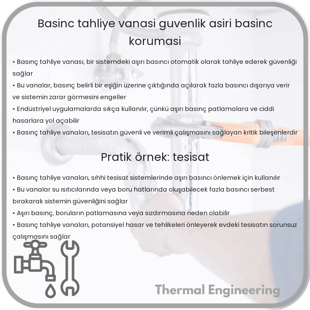 Basınç Tahliye Vanası | Güvenlik, Aşırı Basınç Koruması