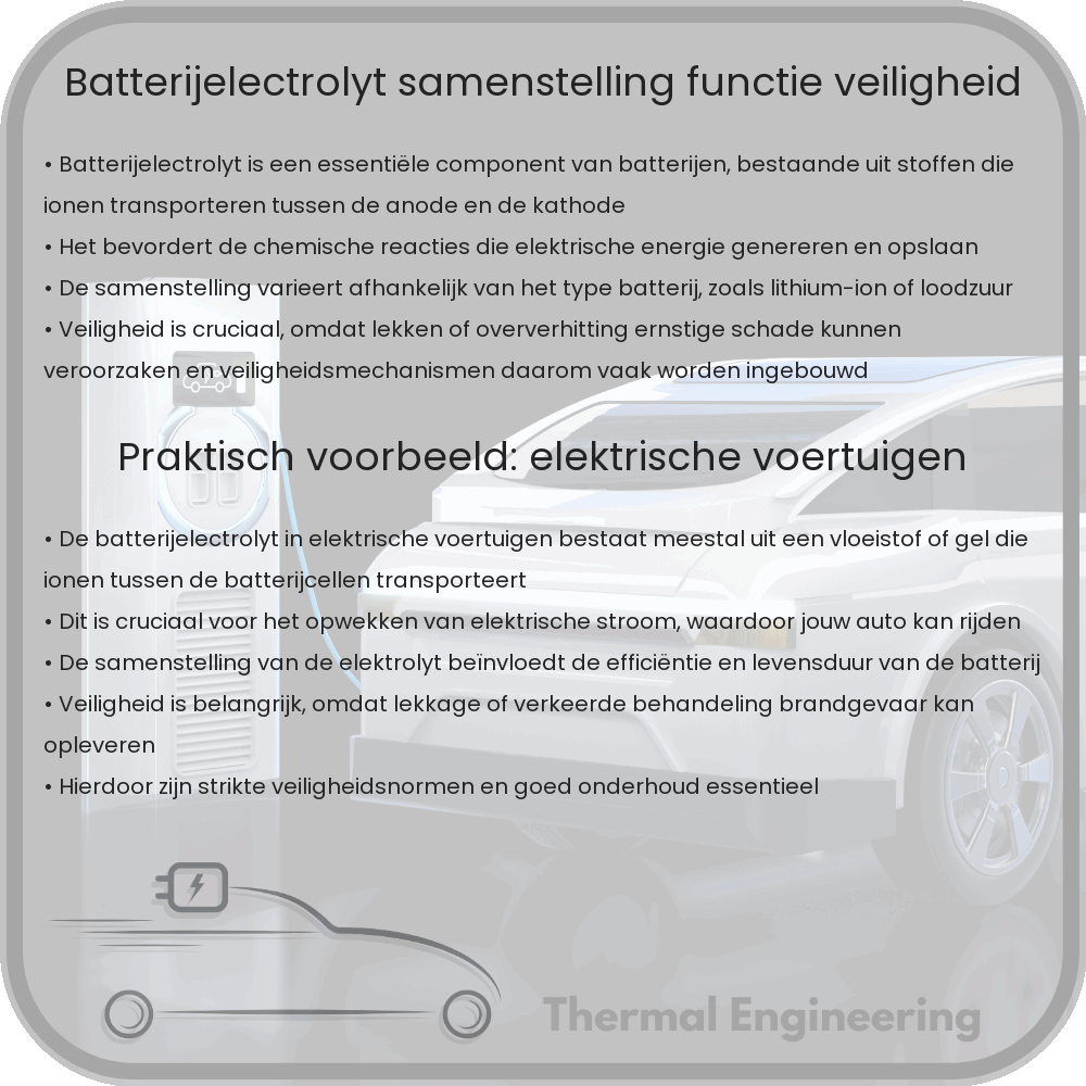 Batterijelectrolyt | Samenstelling, Functie & Veiligheid