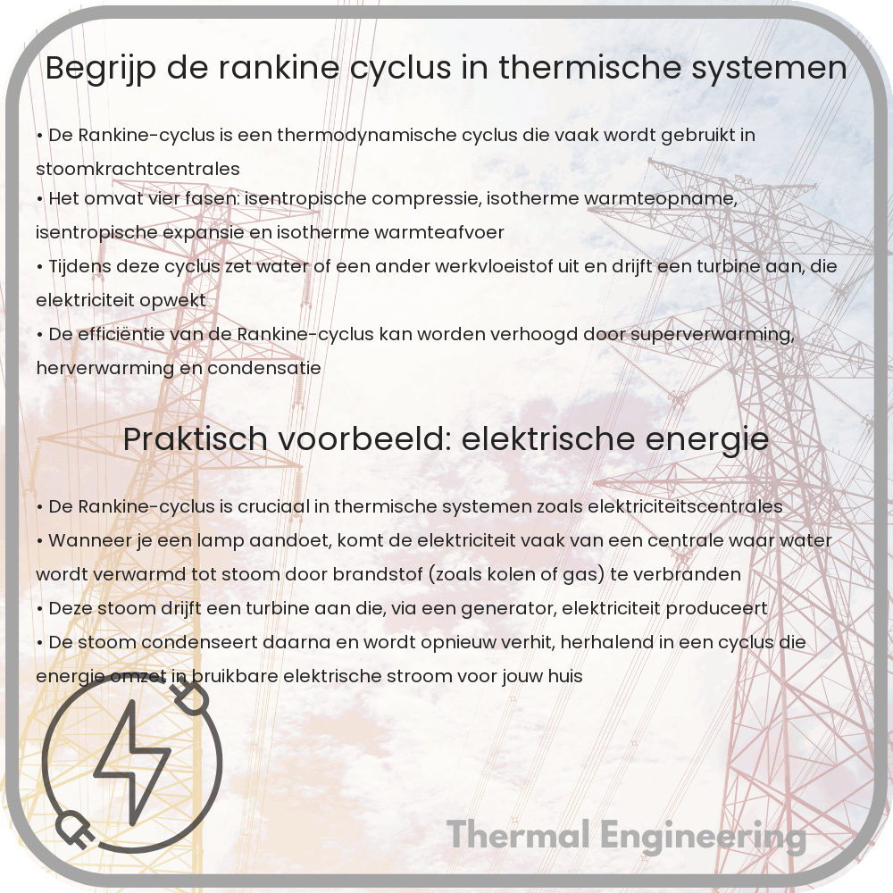 Begrijp de Rankine-cyclus in Thermische Systemen