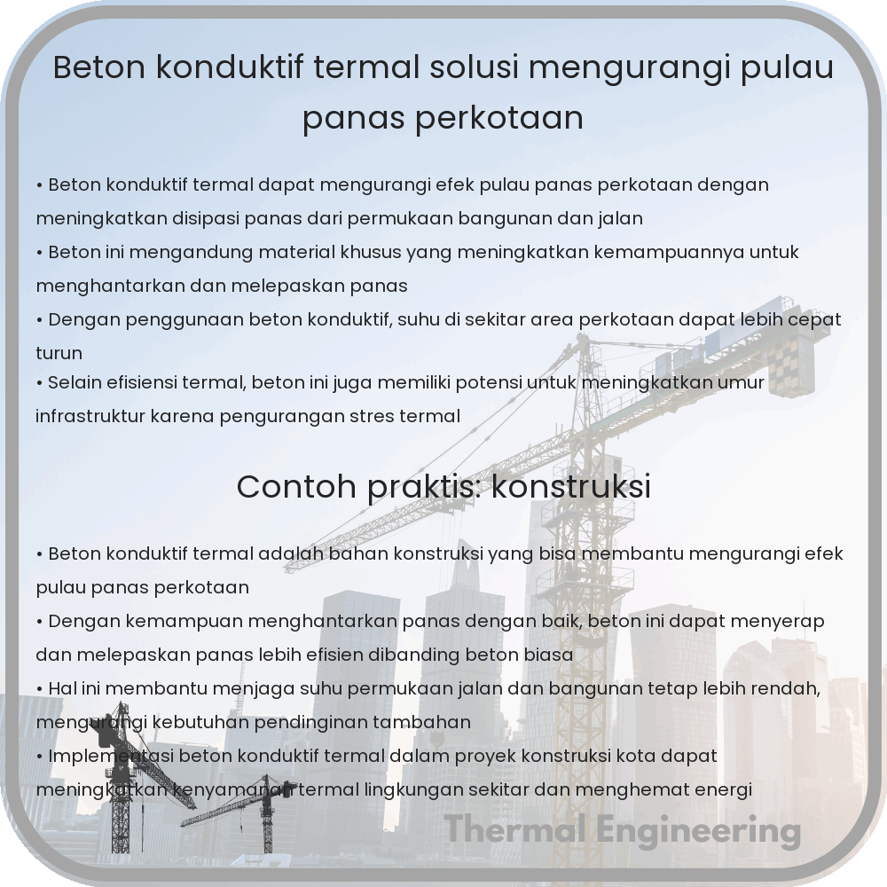 Beton Konduktif Termal: Solusi Mengurangi Pulau Panas Perkotaan?