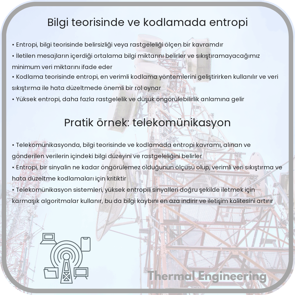Bilgi Teorisinde ve Kodlamada Entropi