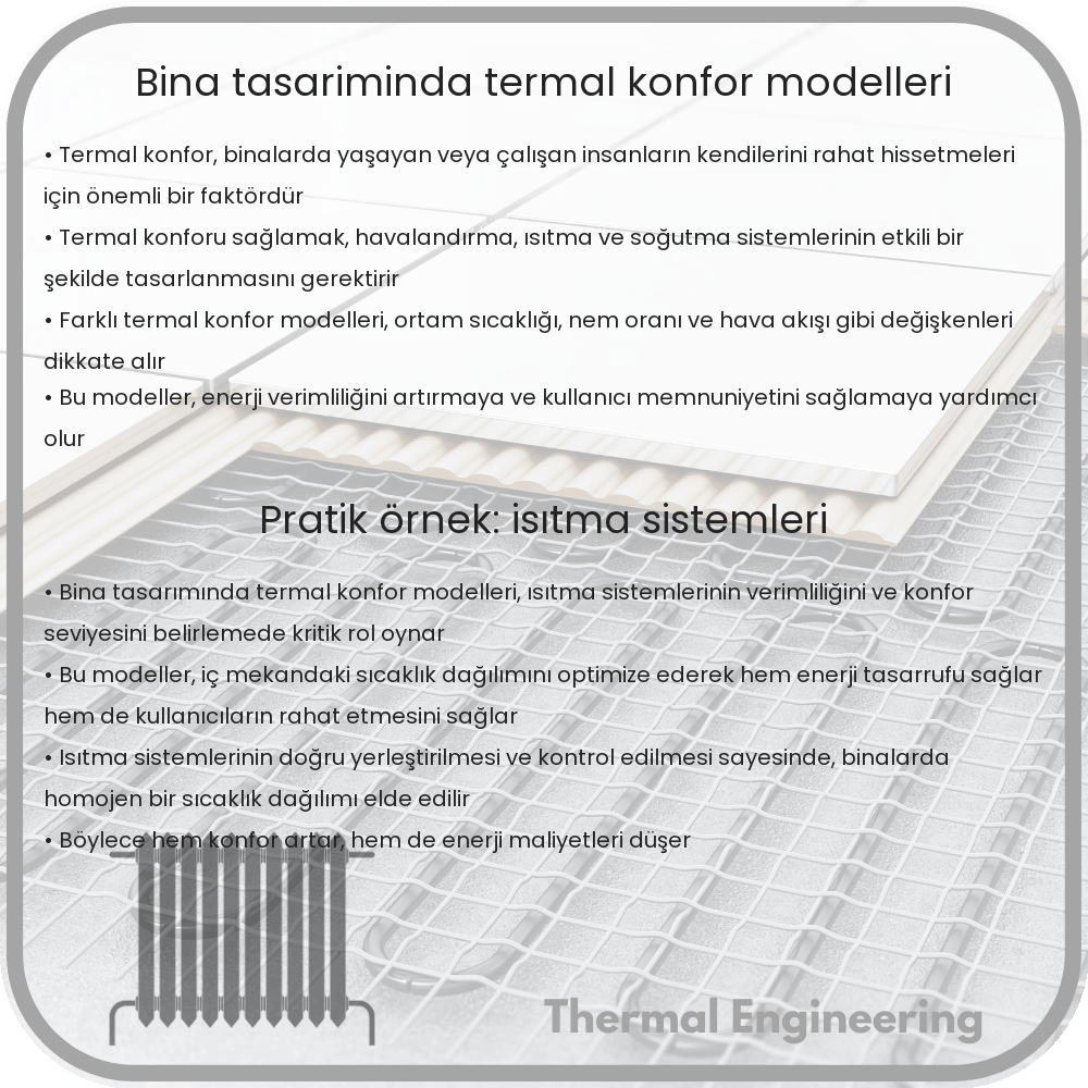 Bina Tasarımında Termal Konfor Modelleri