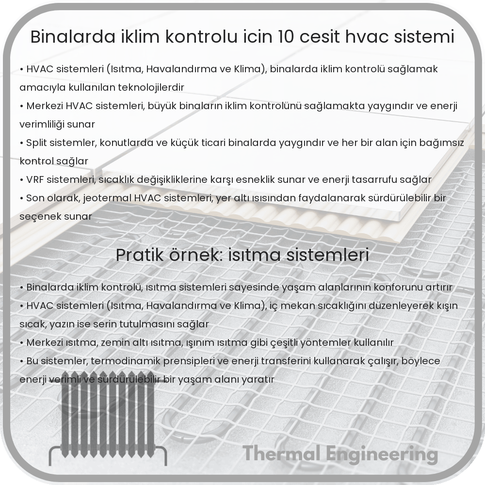 Binalarda İklim Kontrolü İçin 10 Çeşit HVAC Sistemi