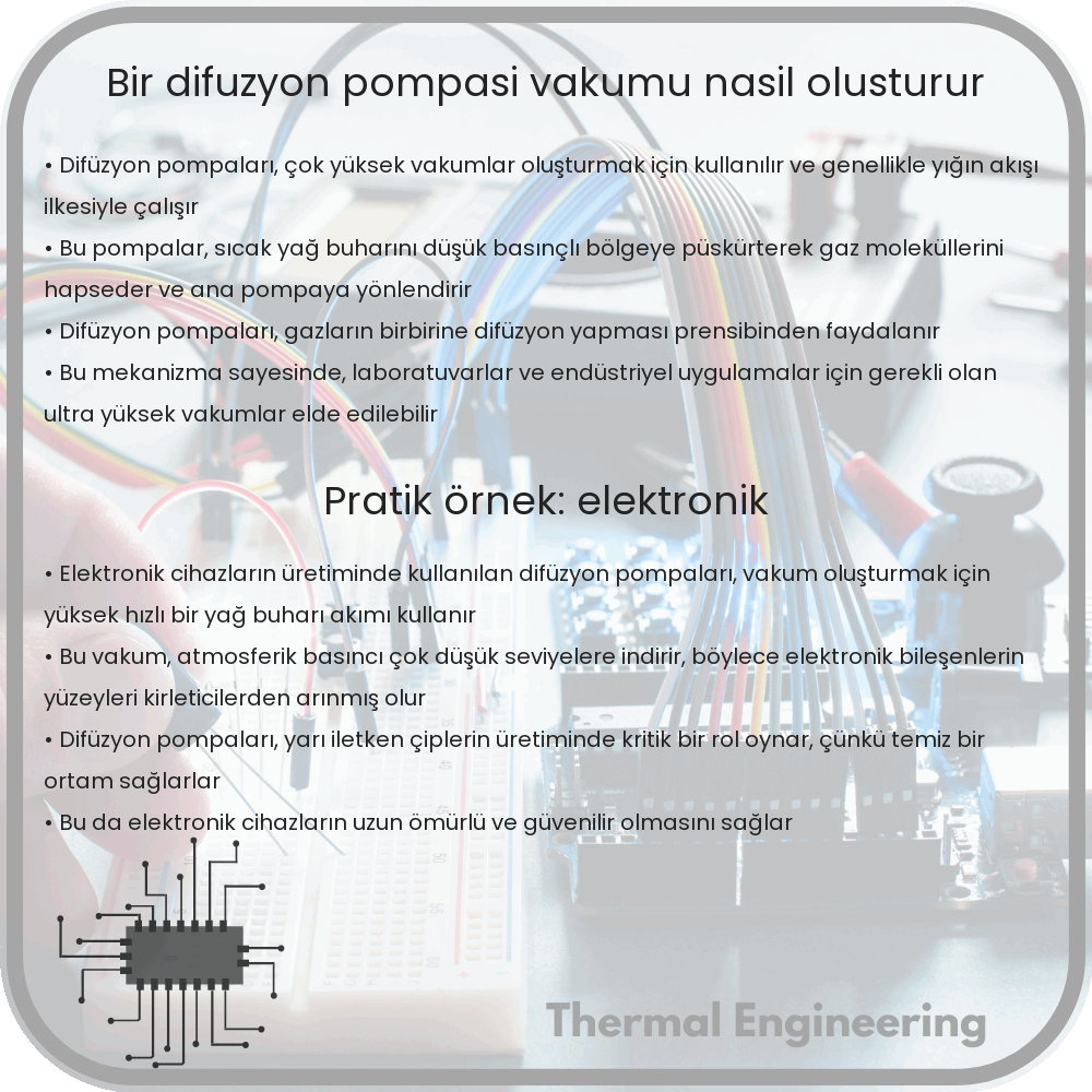 Bir Difüzyon Pompası Vakumu Nasıl Oluşturur?