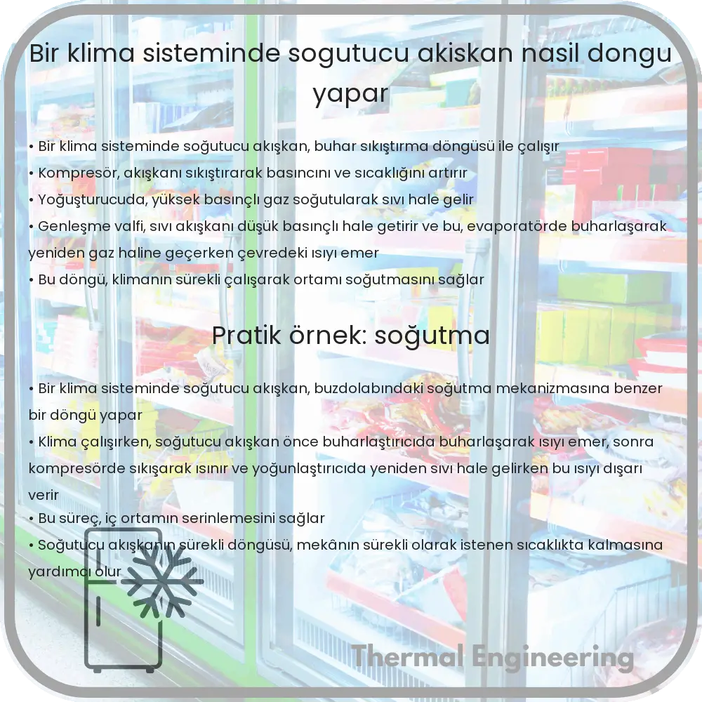 Bir Klima Sisteminde Soğutucu Akışkan Nasıl Döngü Yapar?