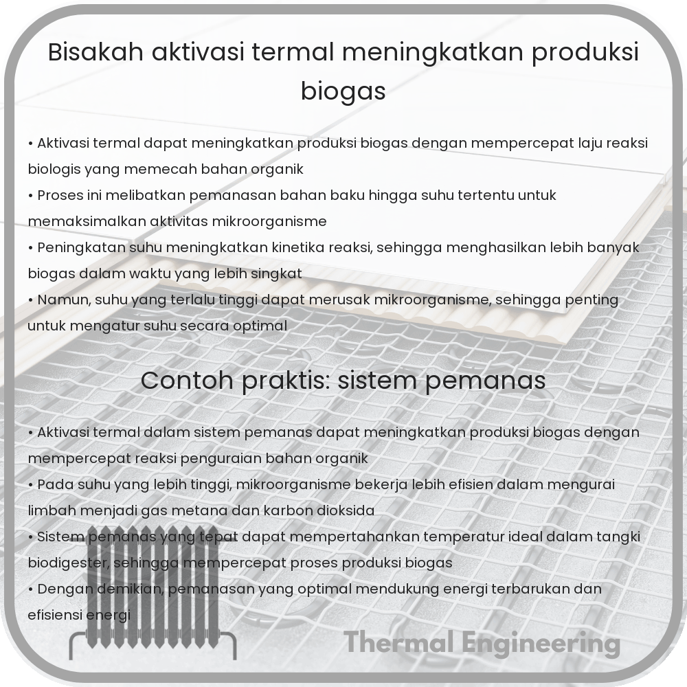 Bisakah Aktivasi Termal Meningkatkan Produksi Biogas?