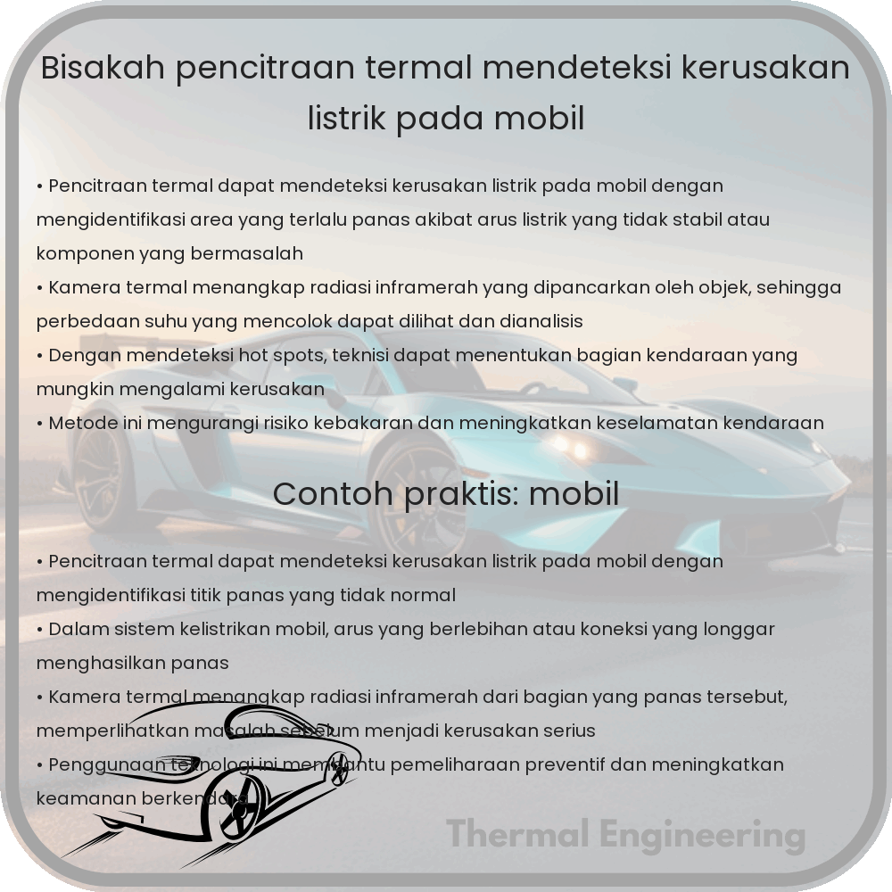 Bisakah Pencitraan Termal Mendeteksi Kerusakan Listrik pada Mobil?