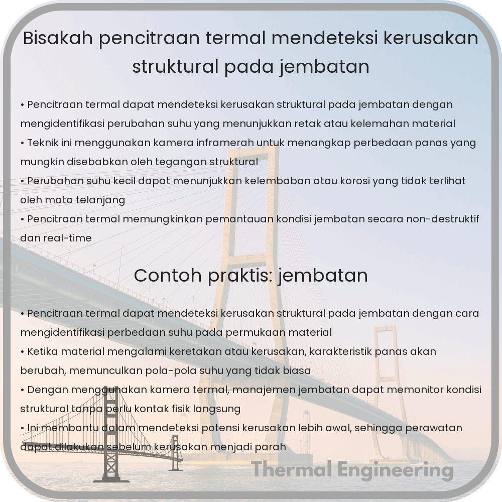 Bisakah Pencitraan Termal Mendeteksi Kerusakan Struktural pada Jembatan?
