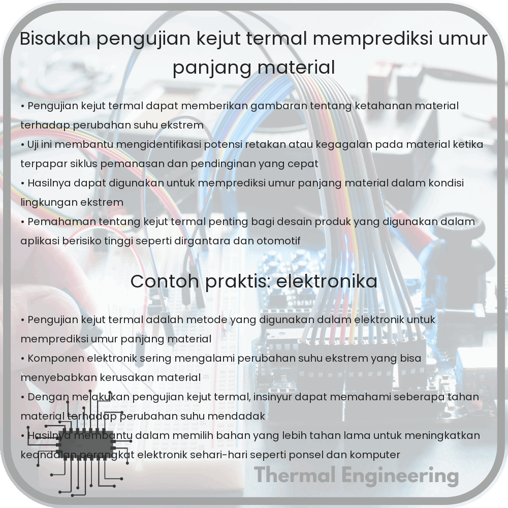 Bisakah Pengujian Kejut Termal Memprediksi Umur Panjang Material?