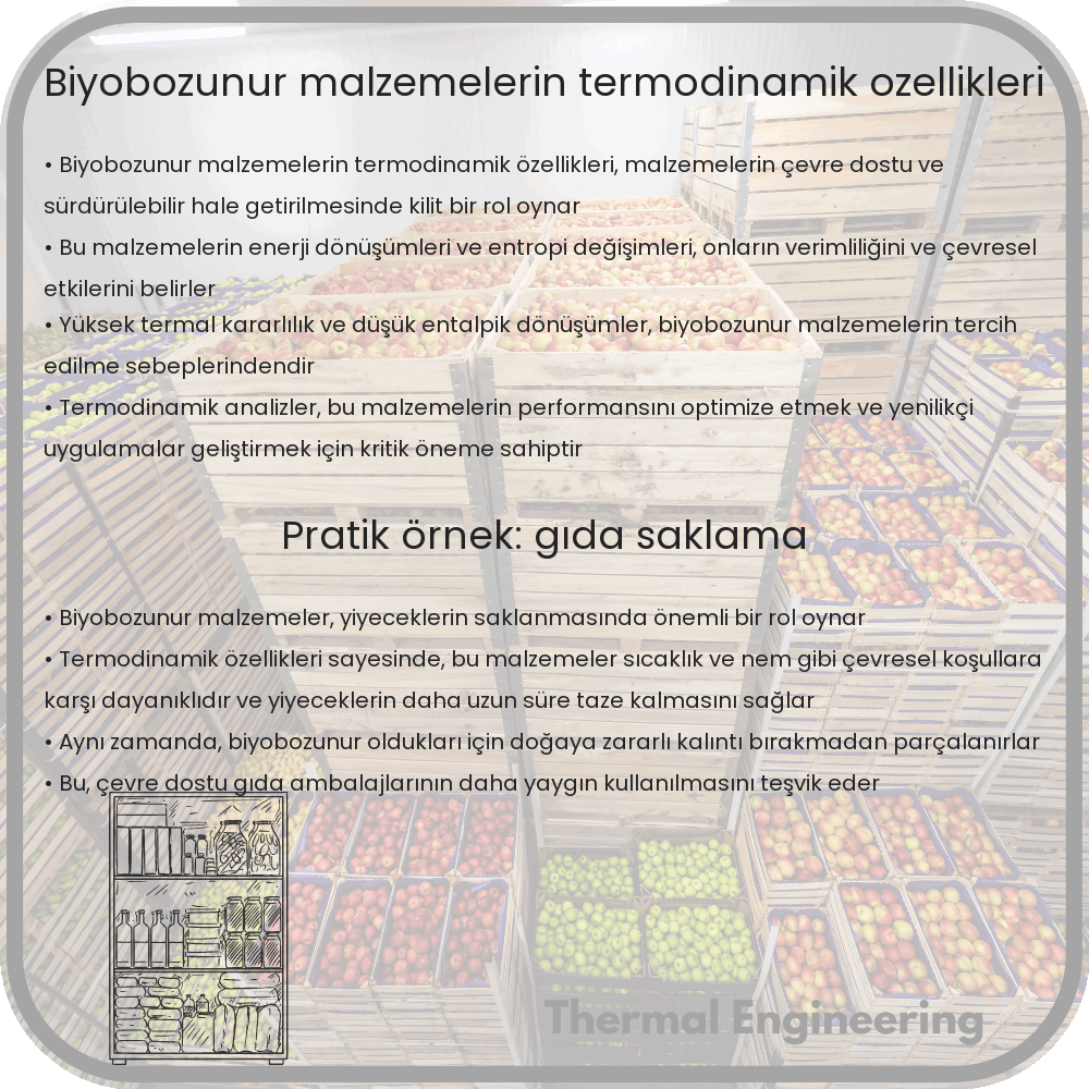 Biyobozunur Malzemelerin Termodinamik Özellikleri