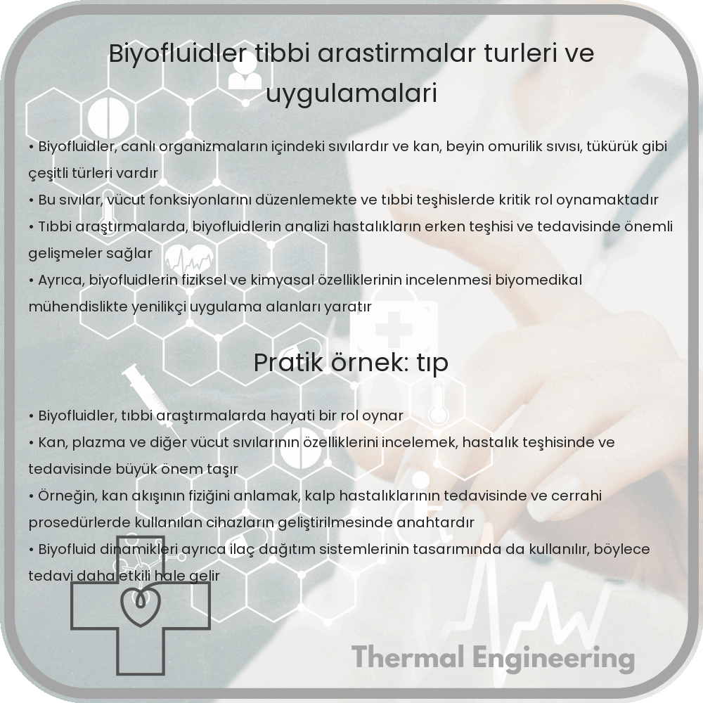 Biyofluidler | Tıbbi Araştırmalar, Türleri ve Uygulamaları