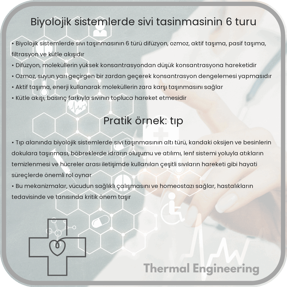 Biyolojik Sistemlerde Sıvı Taşınmasının 6 Türü