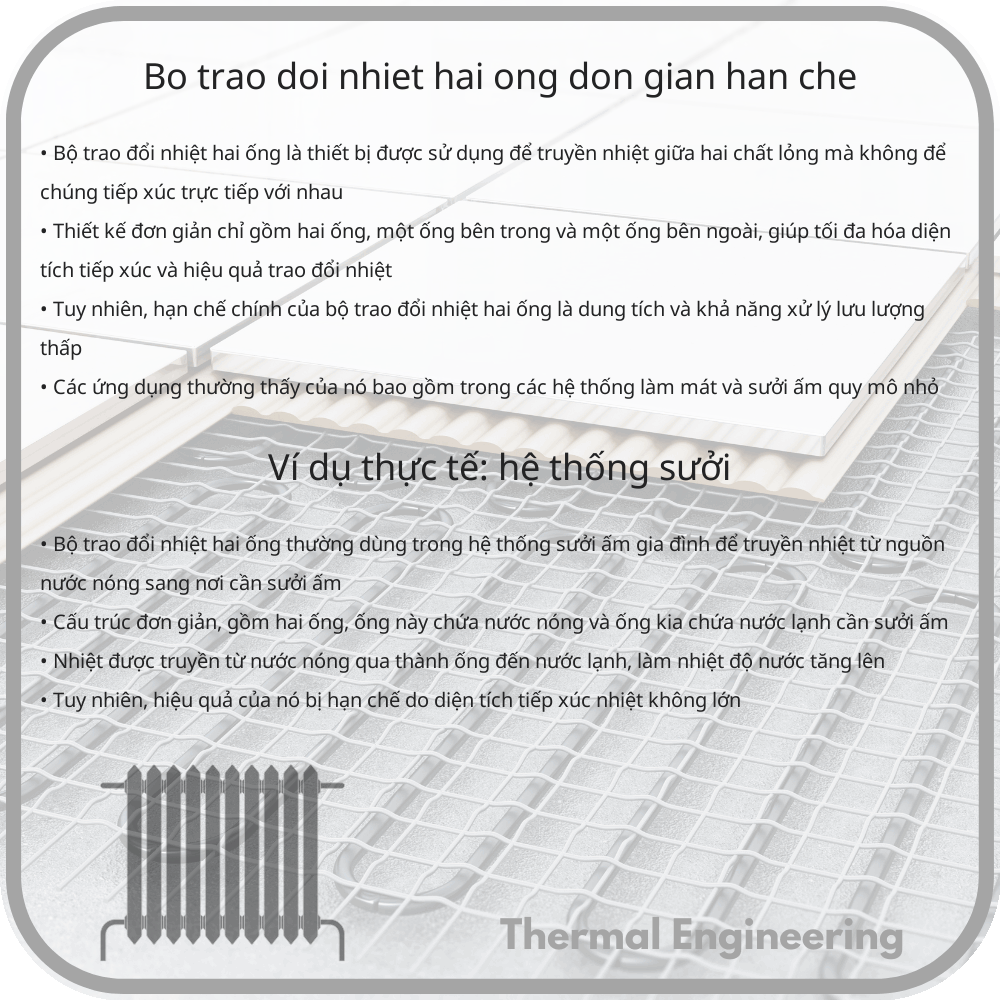 Bộ Trao Đổi Nhiệt Hai Ống | Đơn Giản, Hạn Chế