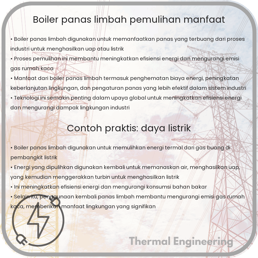 Boiler Panas Limbah | Pemulihan, Manfaat