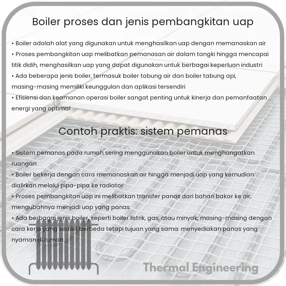 Boiler | Proses dan Jenis Pembangkitan Uap