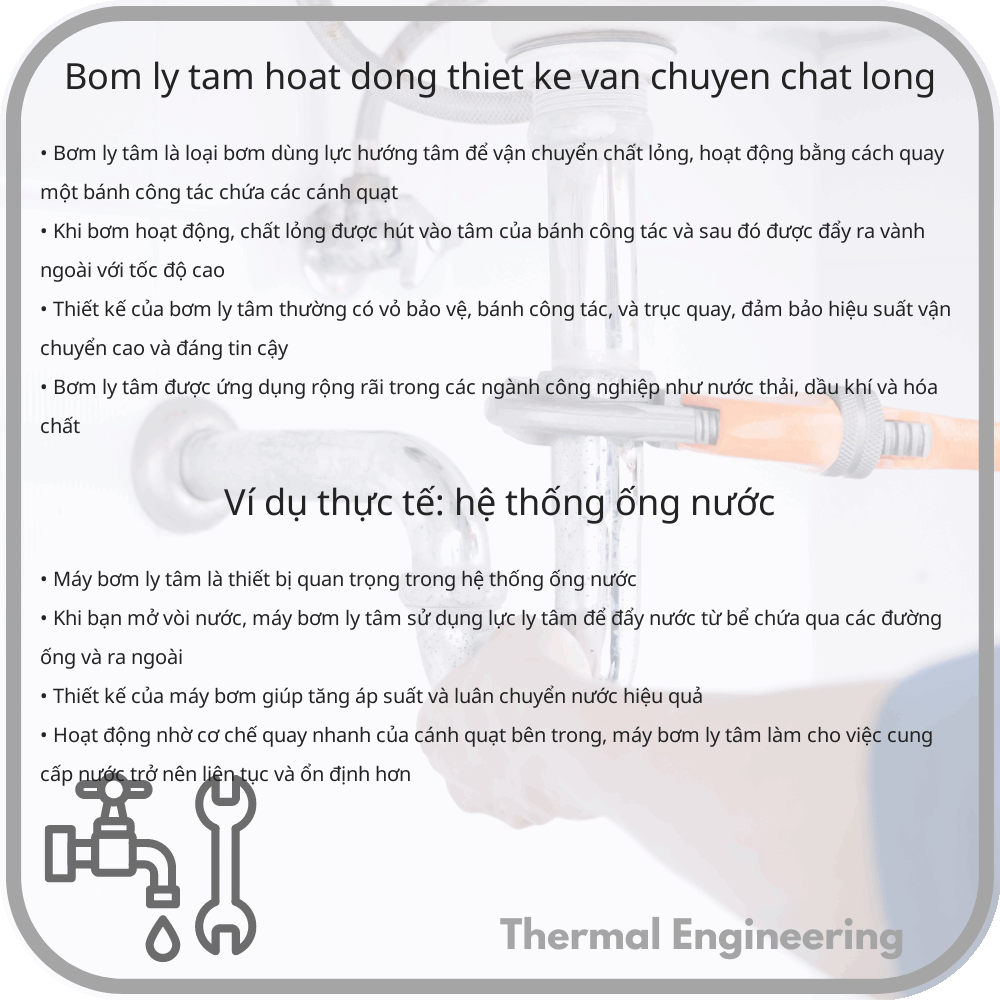 Bơm Ly Tâm | Hoạt Động, Thiết Kế, Vận Chuyển Chất Lỏng