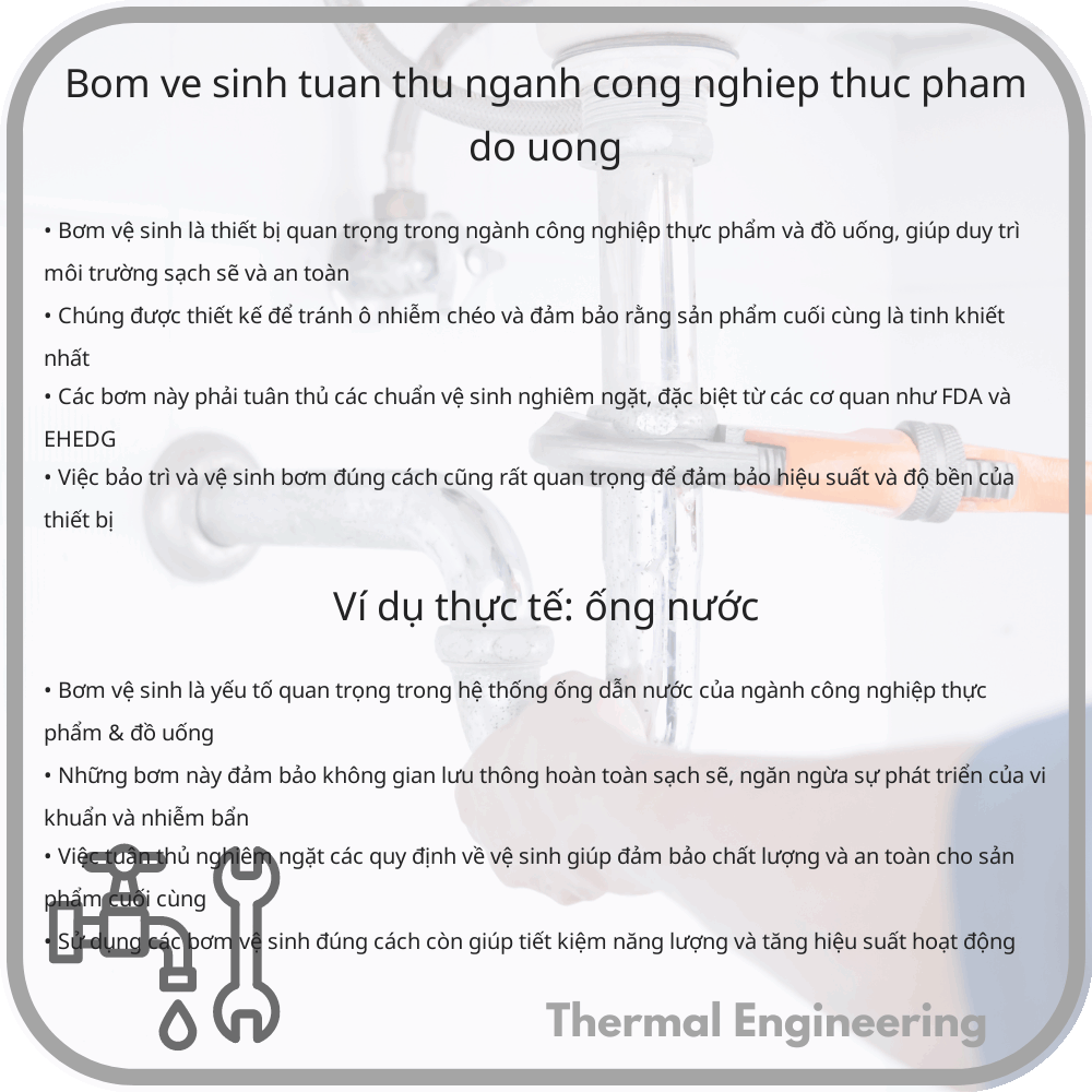 Bơm Vệ Sinh | Tuân Thủ Ngành Công Nghiệp Thực Phẩm & Đồ Uống