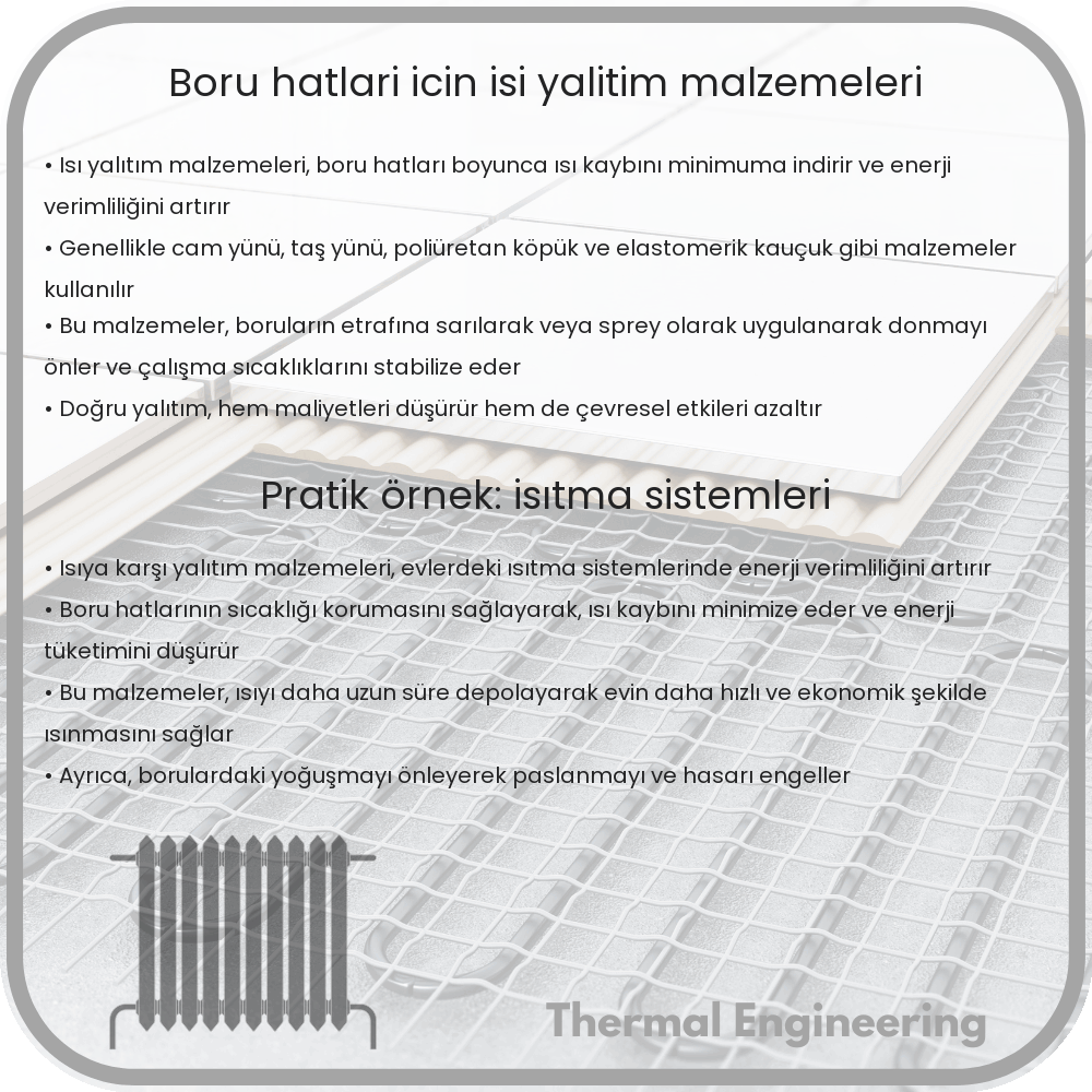 Boru Hatları İçin Isı Yalıtım Malzemeleri