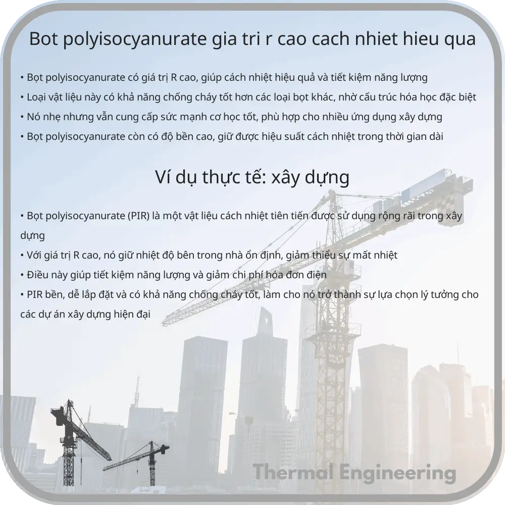 Bọt Polyisocyanurate | Giá trị R cao, Cách nhiệt hiệu quả