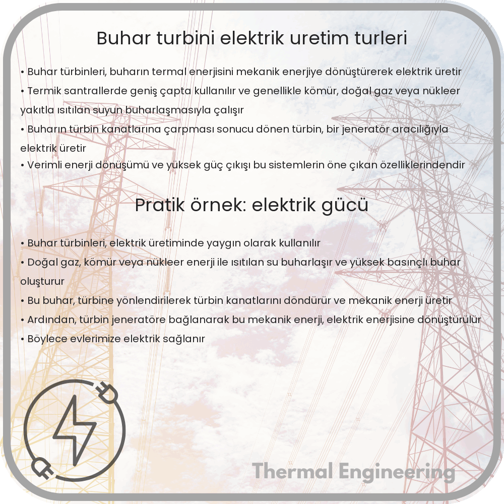 Buhar Türbini | Elektrik Üretim Türleri