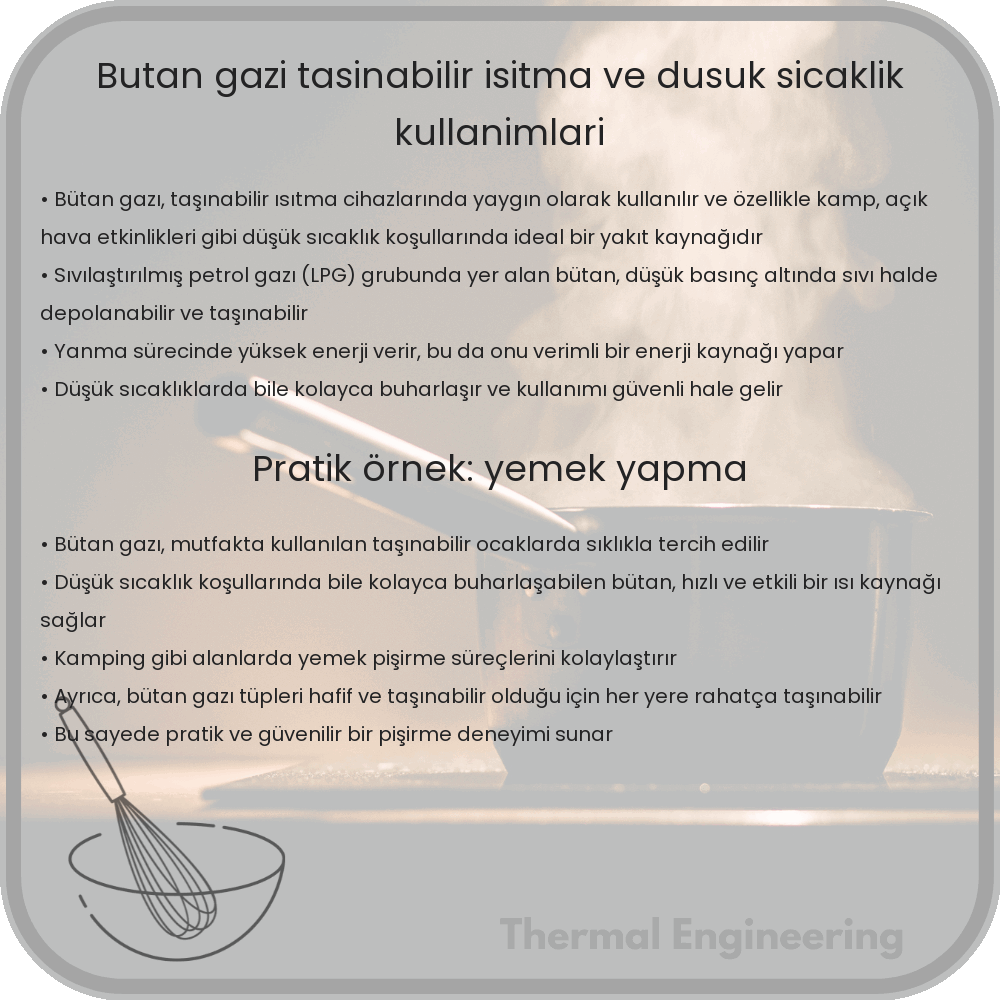 Bütan Gazı | Taşınabilir Isıtma ve Düşük Sıcaklık Kullanımları