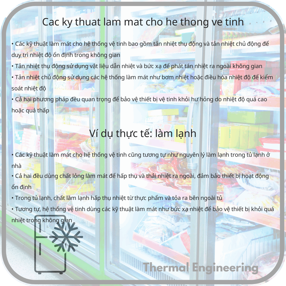 Các kỹ thuật làm mát cho hệ thống vệ tinh