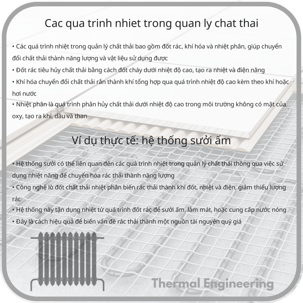 Các quá trình nhiệt trong quản lý chất thải