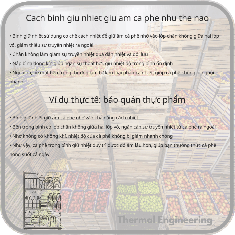 Cách bình giữ nhiệt giữ ấm cà phê như thế nào
