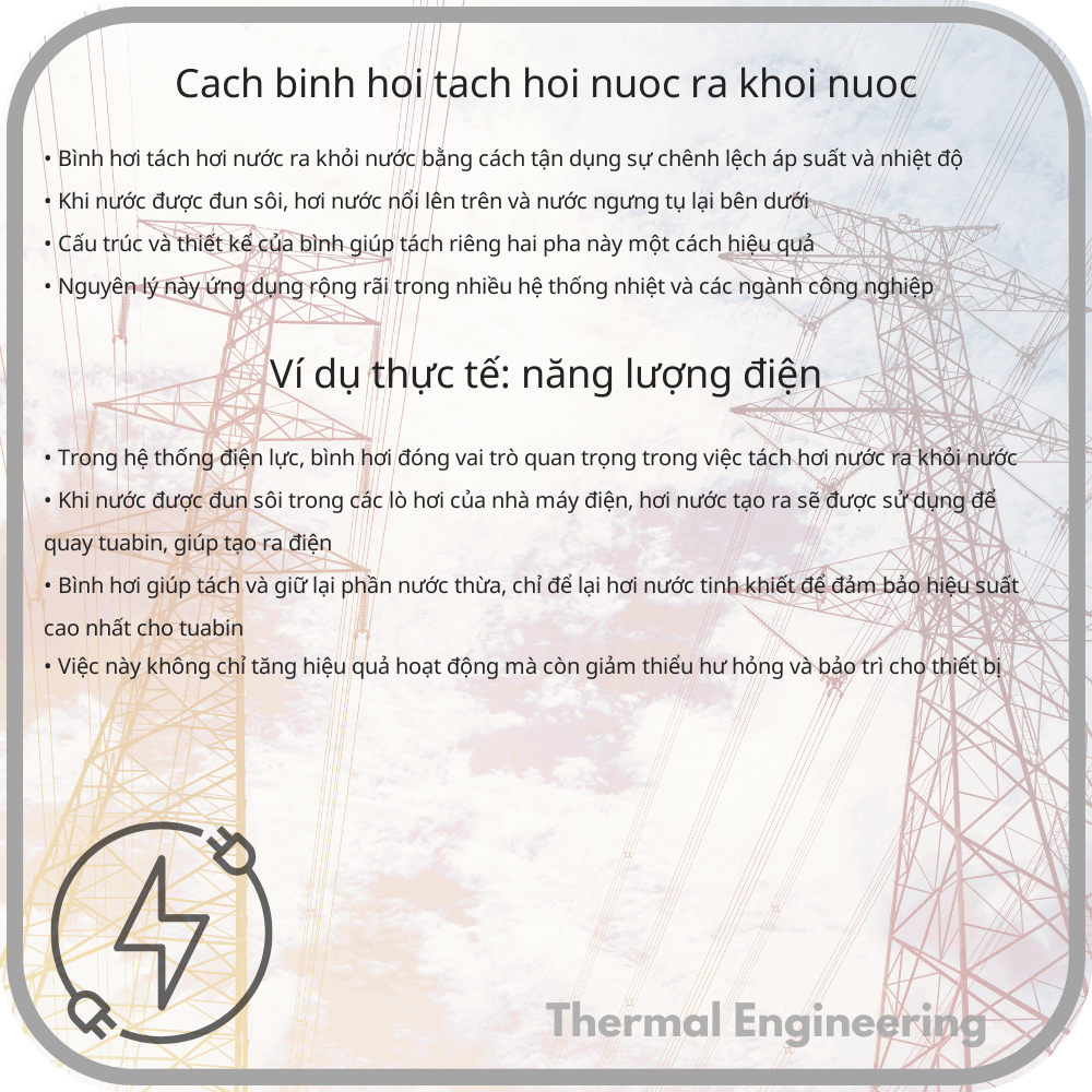 Cách Bình Hơi Tách Hơi Nước Ra Khỏi Nước