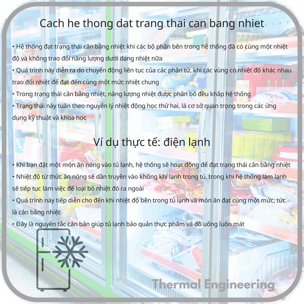 Cách hệ thống đạt trạng thái cân bằng nhiệt
