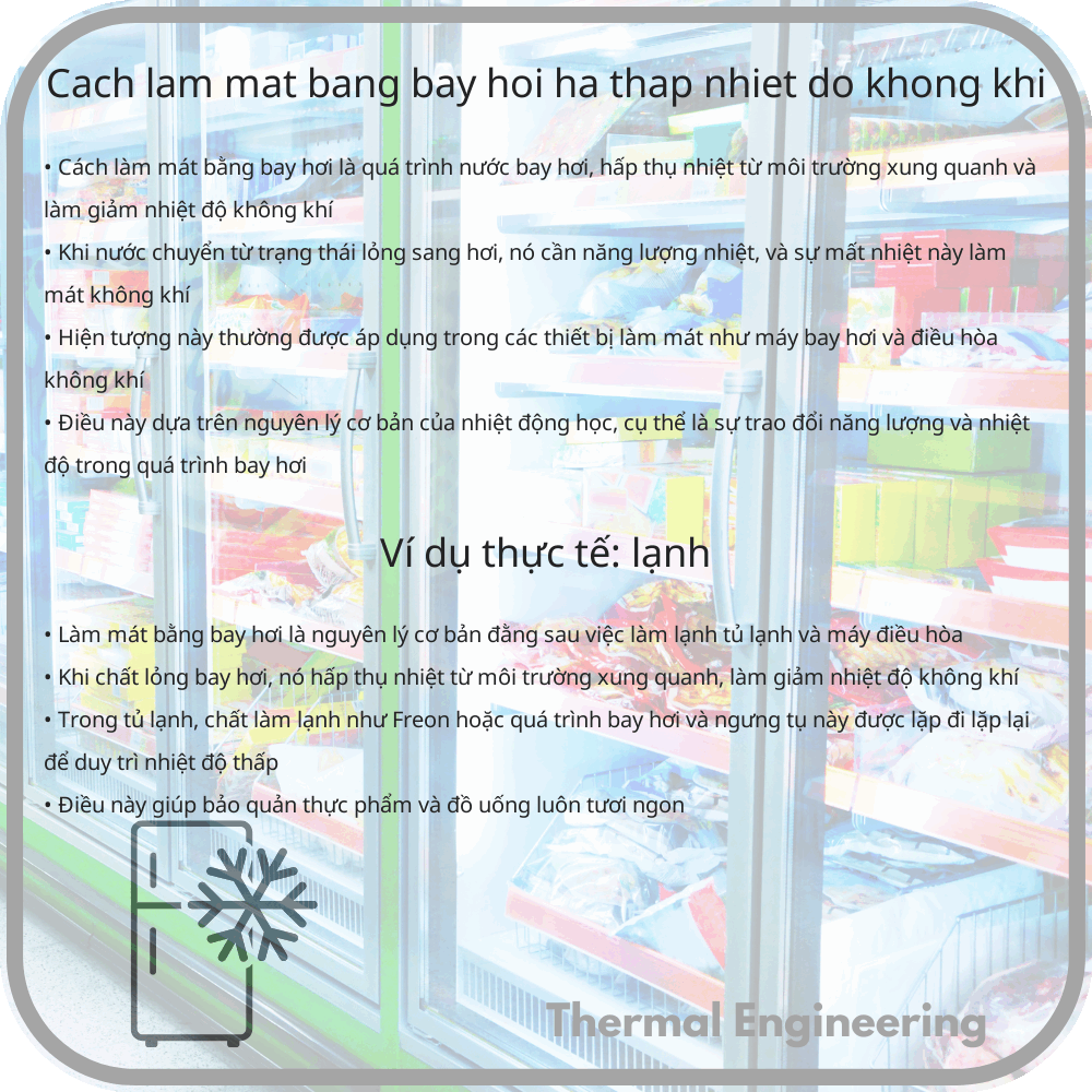 Cách làm mát bằng bay hơi hạ thấp nhiệt độ không khí