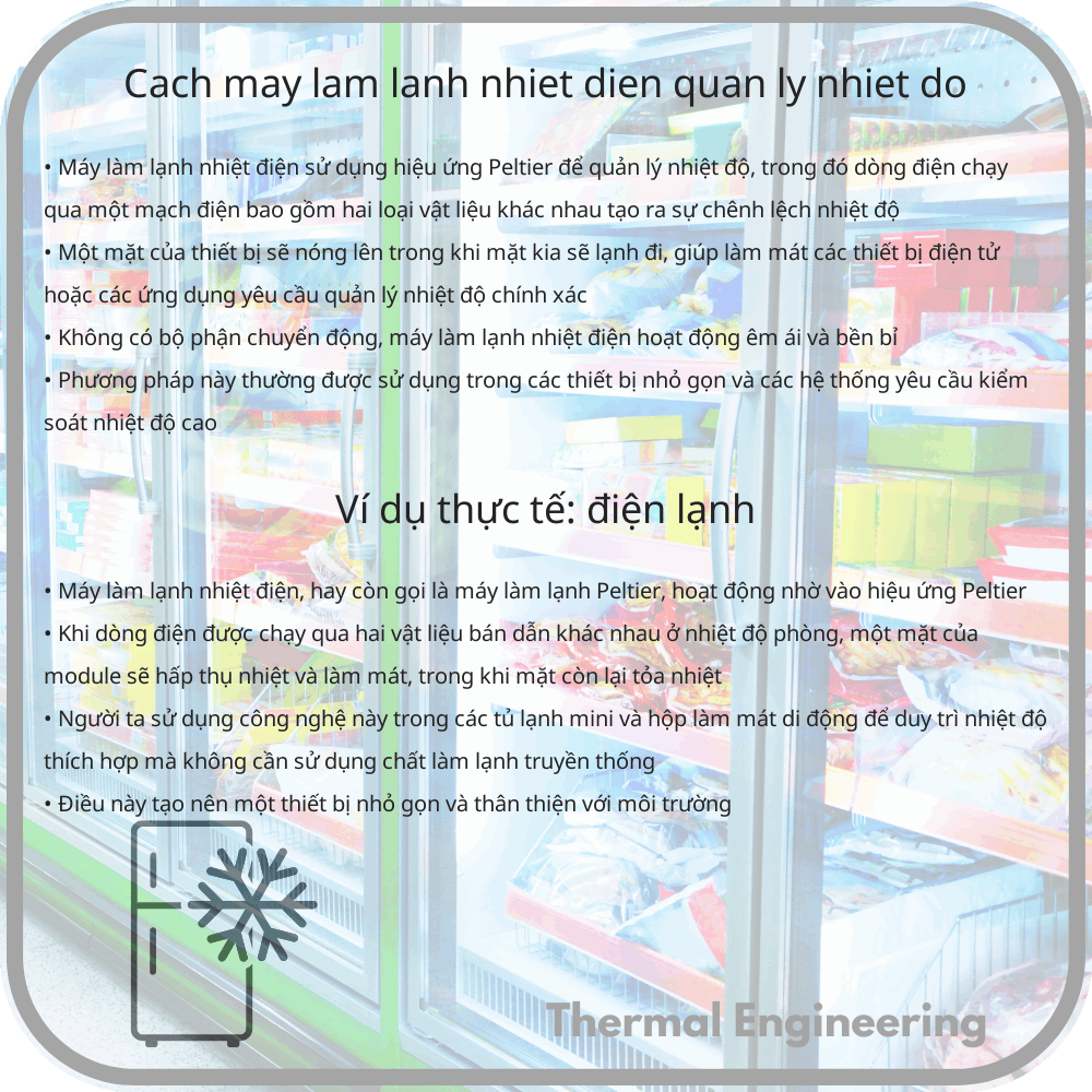 Cách Máy làm Lạnh Nhiệt điện Quản Lý Nhiệt độ