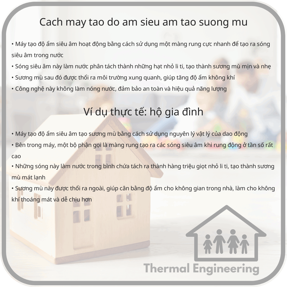 Cách máy tạo độ ẩm siêu âm tạo sương mù