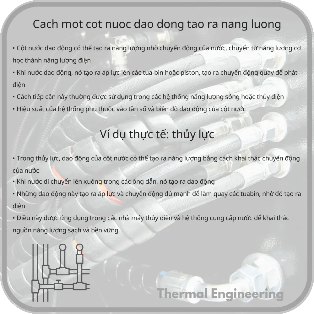 Cách một cột nước dao động tạo ra năng lượng