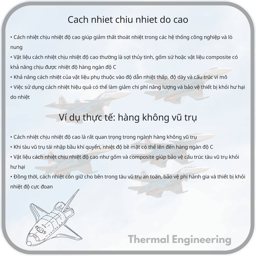 Cách nhiệt chịu nhiệt độ cao