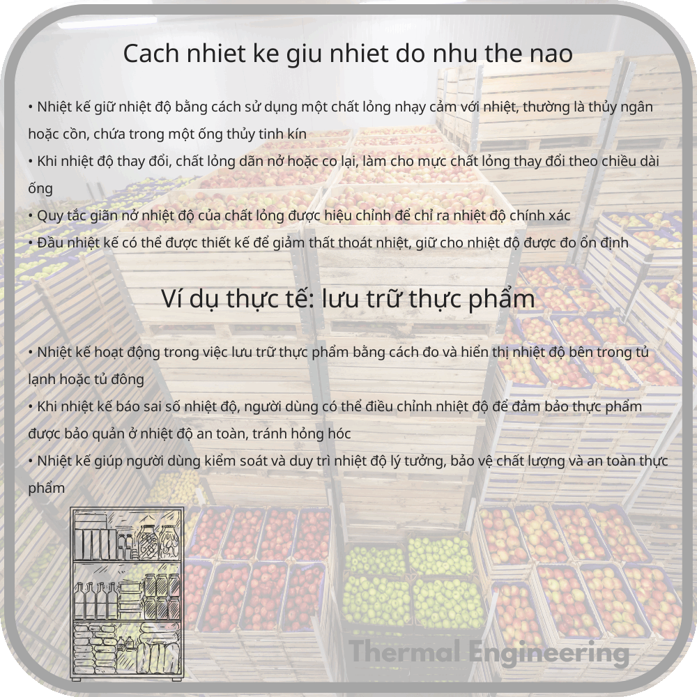 Cách Nhiệt Kế Giữ Nhiệt Độ Như Thế Nào?