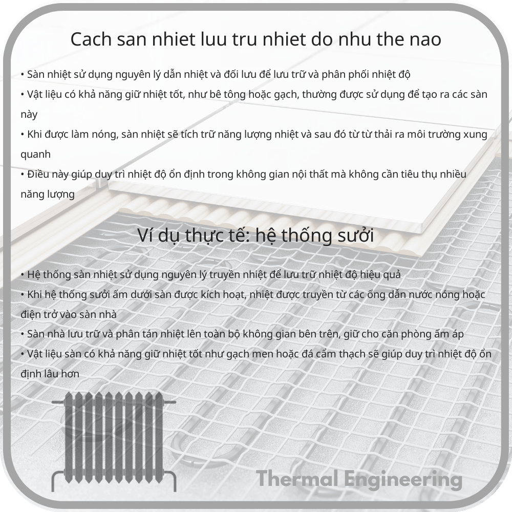 Cách sàn nhiệt lưu trữ nhiệt độ như thế nào