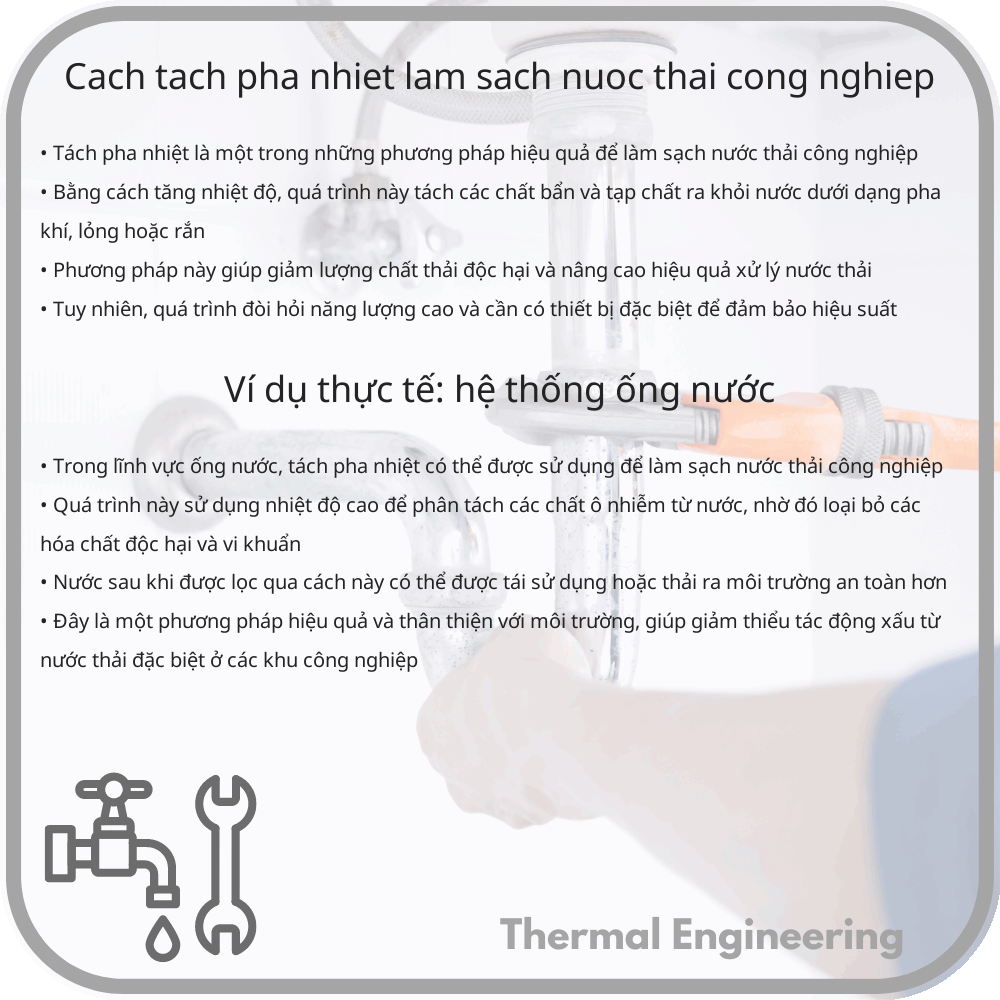 Cách tách pha nhiệt làm sạch nước thải công nghiệp