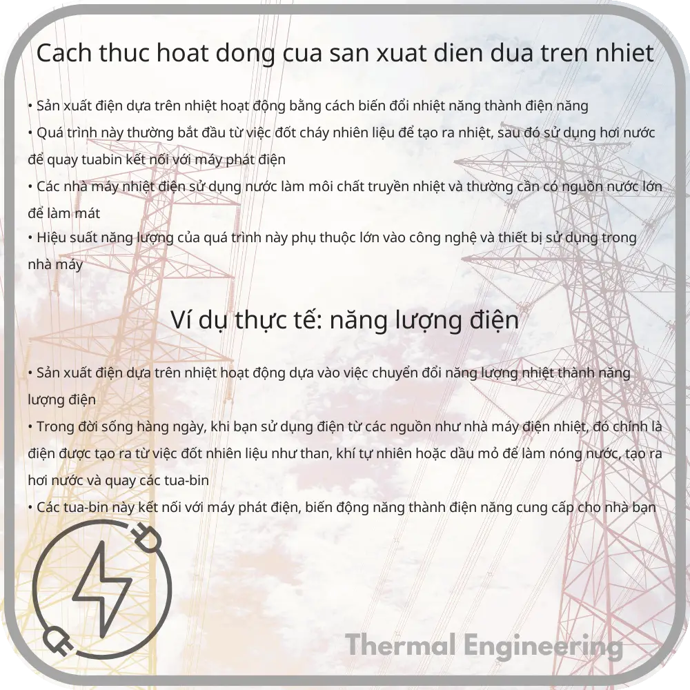 Cách thức hoạt động của sản xuất điện dựa trên nhiệt