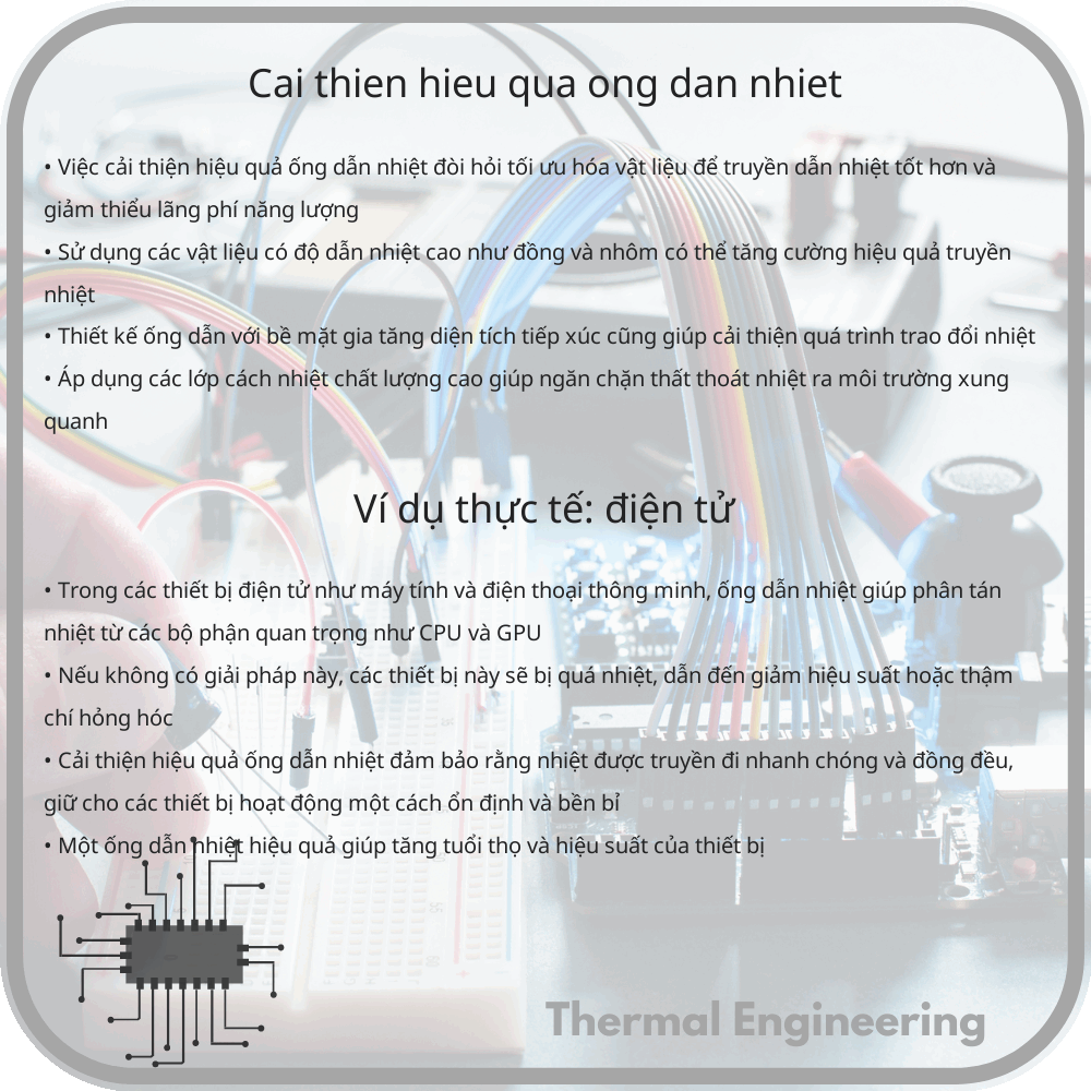 Cải thiện hiệu quả ống dẫn nhiệt
