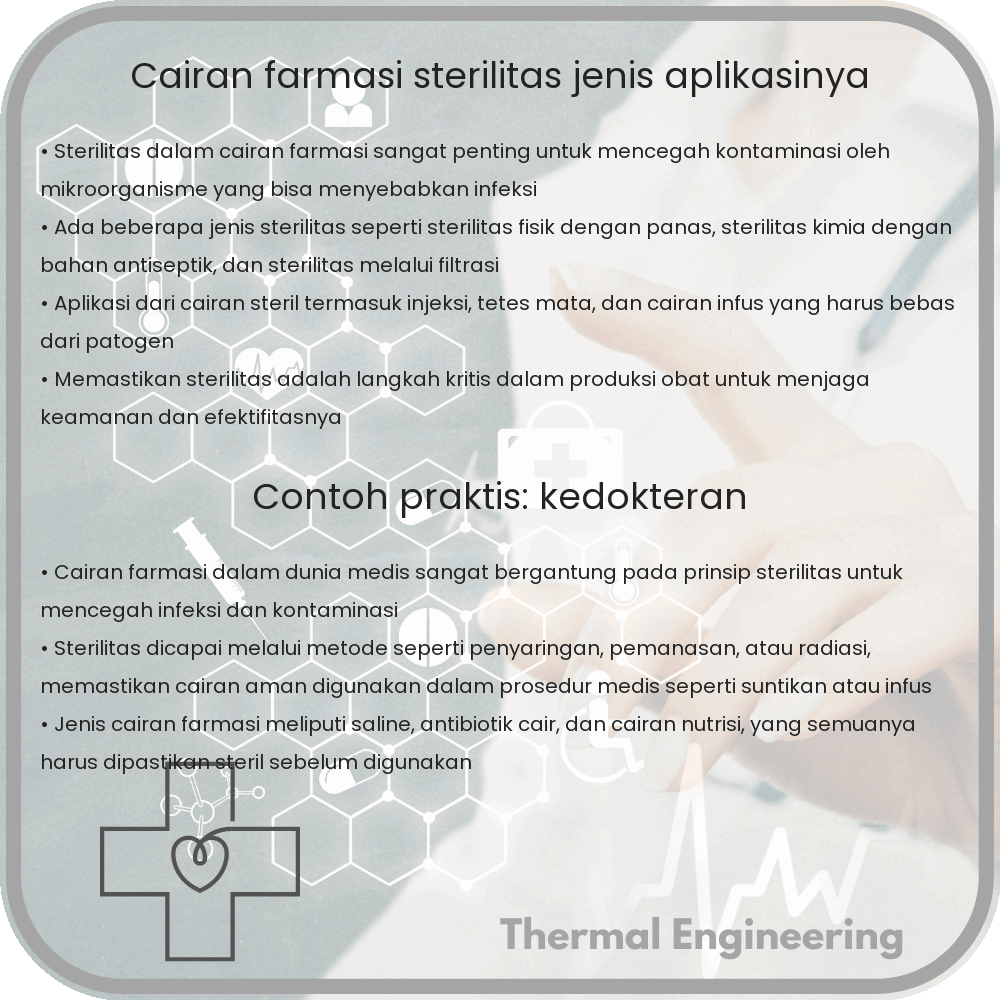 Cairan Farmasi | Sterilitas, Jenis & Aplikasinya