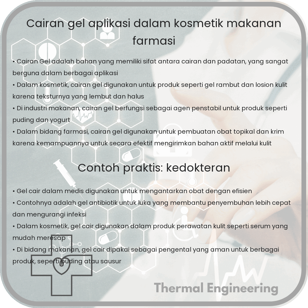 Cairan Gel | Aplikasi dalam Kosmetik, Makanan & Farmasi